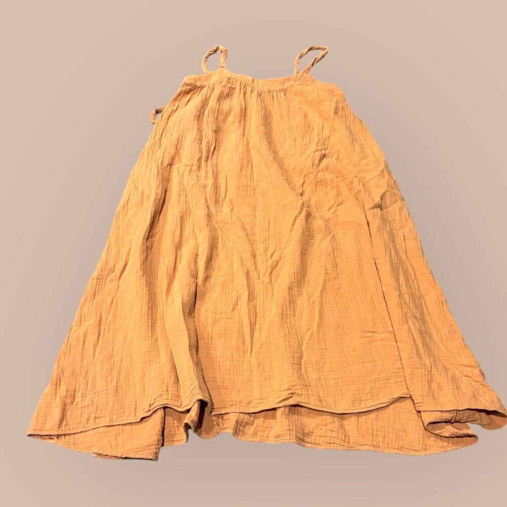 Xirena Maxi Dress Womens Medium Orange Cotton Gauze Trapeze Boho Summer Beach